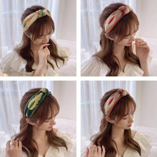 Chinese style embroidery retro palace style exotic heavy industry twisted headband hairpin go out headband ornaments