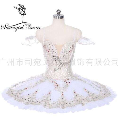 Sleeping beauty variation professional ballet tutus cream white and gold classical ballet costume women Raymonda tutudressBT9237