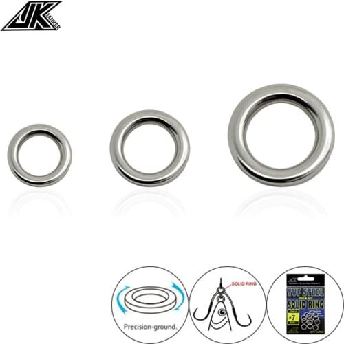 3packs 170-600LB Unbreakable Solid Rings Fishing 4~9# Heavy Duty Seamless Circle Connection DIY Jig Hook Fishing Lures Tackle