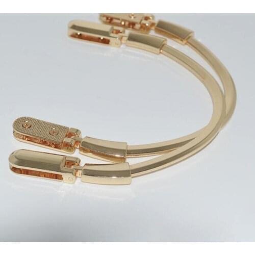 10pcs/lot Luggage hardware accessories DIY bag accessories Light gold bag rhombus Hold metal arm in arm handle