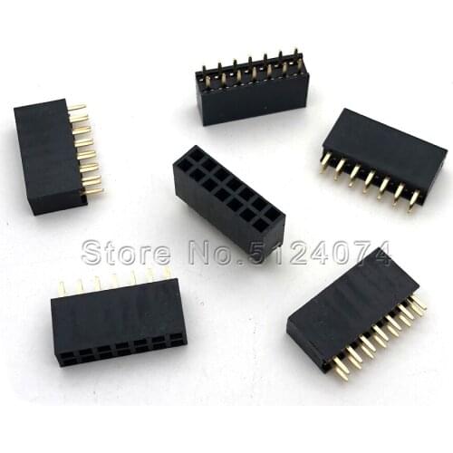 10pcs/lot Double row female Spacing 2.54mm 2x7pin double row seat 14P female connector 2*7P DIP