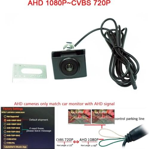180deg HD Front camera for Land Rover Range Discovery Sport Evoque Velar 2014 to 2019 forward view positive camera AHD CVBS
