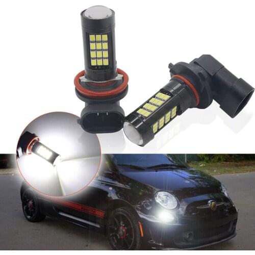 2Pcs H8 H11 Led HB4 9006 HB3 9005 Fog Lights Bulb 1000LM 6500K White Car Driving Running Lamp Auto Leds Light 12V 24V