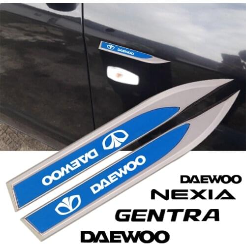 2PCS 3D Metal Emblem Badge Car Body Side Decoration Sticker For Daewoo Matiz Nexia Lanos Kalos Gentra Nubira Espero Dama