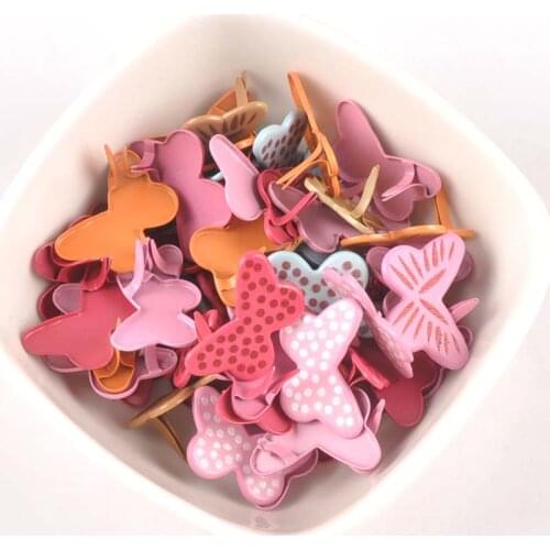 20pcs Mixed Color Butterfly Shape Brads For DIY Metal Crafts Embellishments For Scrapbooking Accessories Decor 20x13mm c2577