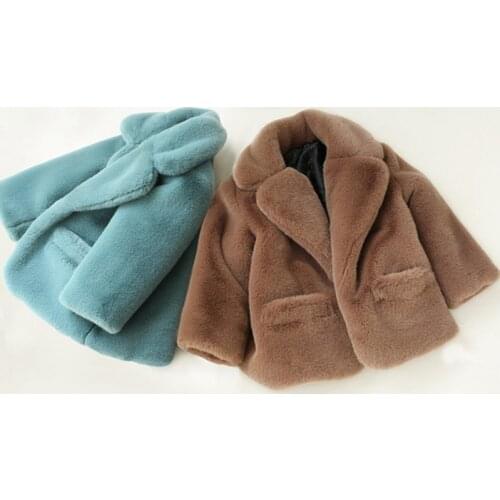 2019 New Fashion Children boy Winter Jackets Kids Faux Fur Coat Long Sleeve Parka Clothes Baby Thick Solid Warm Outwear