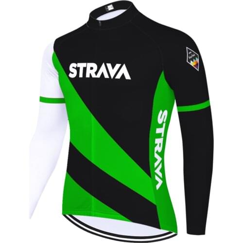 2021 team Strava maillot cyclisme summer spring quick dry Bike Clothing Bicycle long sleeve jersey ciclismo hombre bike shirt