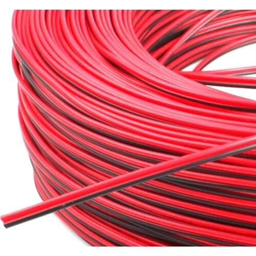 5m/10m/20m LED Cables 2 Pin LED Strip Cable 22AWG 2 Core Red Black Electrical Wire