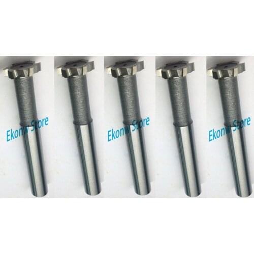 5PCS/Set 16mm* 3-4-5-6-8mm thickness 5pcs/set Petiole 10mm YG8 Carbide T slot Milling cutter Processing cast iron,Aluminum, Etc