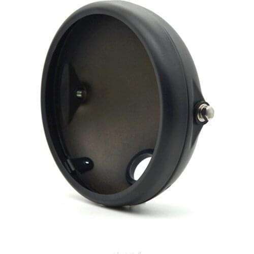 7" Motorcycle Led Headlight Shell Universal Round Matte Lamp Mounting Hole 1-1.5cm Housing Vintage Style Headlight Bracket 2 Pcs