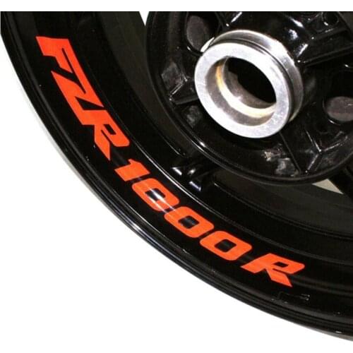 8X high quality motorcycle wheel decals waterproof Reflective stickers rim stripes For YAMAHA FZR1000R FZR 1000R FZ R1000R