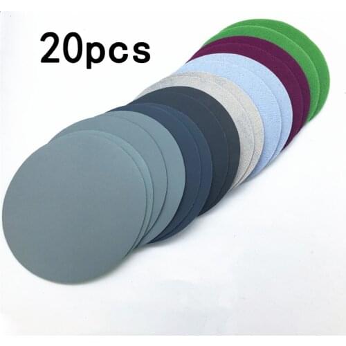 20Pcs 75mm 800//1500/2000/3000 Grit Sanding Paper Water/Dry Abrasive SandPapers Grinding Grinder Accessories