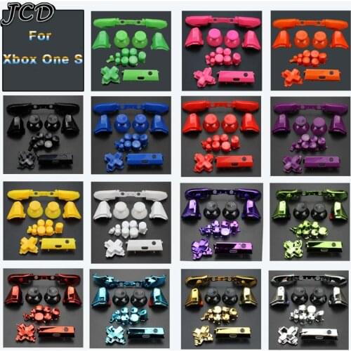 JCD 15 Colors Solid RB LB Bumper RT LT Trigger Buttons Mod Kit For Microsoft Xbox One S Slim Controller Analog Stick ABXY D-pad