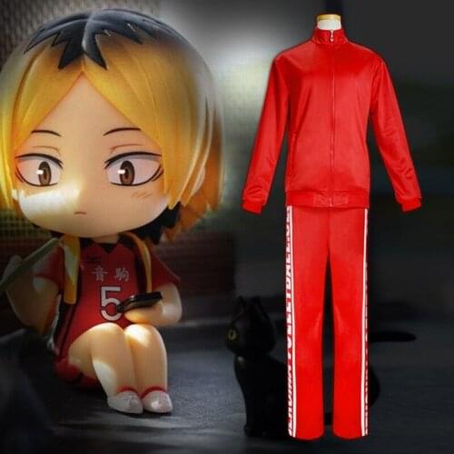 Anime Haikyuu Cosplay Kenma Kozume Costume Sportswear Suits Nekoma School Volleyball Team Uniforms Jerseys Kuroo Tetsurou Wigs