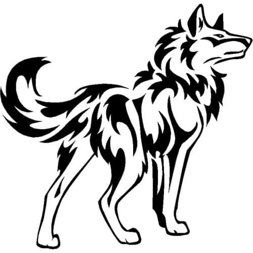 Hot Personality Wolf with Flame Car Sticker Windshield Bumper Motorcycle Decor High Quality KK Vinyl Scratches Waterproof PVC