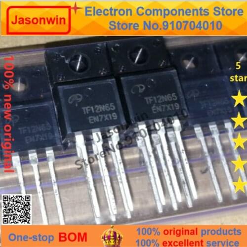 100% nuevo 50 unids/lote original MOSFET AOTF12N65 TF12N65 12A650V TO220F MOS Transistor