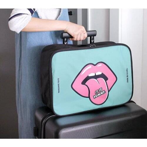 Cartoon hand-held travel bag Boarding bag luggage lever box finishing bag