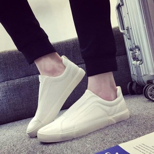 Mens Shoes Casual Canvas Slip on Black White Sneakers Men Casual Flat Shoes Men Sneakers Trending Fashion Men Shoes Breathable