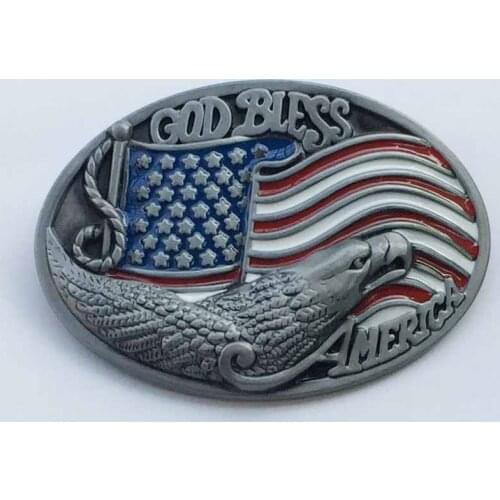 American Flag Silver Eagle Men Belt Buckle for mens Fashion Mens Jeans accessories fit 4cm Wide Belt