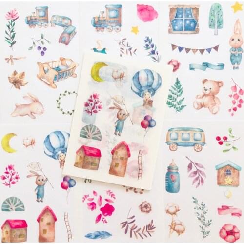 6 Sheets /Pack Fairy Story Toys Paper Sticker Adhesive Craft Stick Label Notebook Computer Phone DIY Decoration