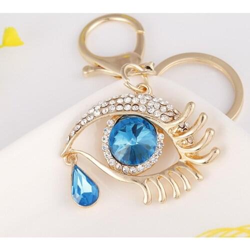 New Fashion Crown Wizard Alloy Keychain Fashion Blue Tears Special Design Keychain