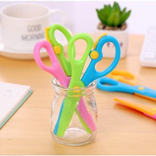 DIY Mini Cute Plastic Decorative Scrapbooking Scissors School Child Scissors Kawaii Portable Paper Scissors Stationery