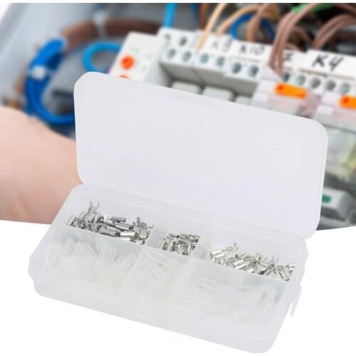 120Pcs Crimp Terminals Low Resistivity Insulation Performance Thick Galvanized Copper Core Good Conductivity Wire Connectors