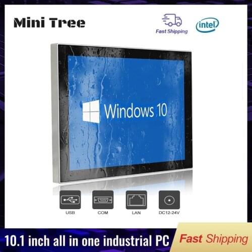 Mini Tree Intel Core i7 4500U All-in-One 10.1'' Rugged Touch Screen IP65 Industrial Panel PC Windows WES7 COM LAN HD Desktop