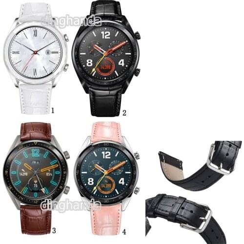 20mm 22mm Quality Leather Watch Band Strap For Huawei Watch GT GT2 / GT2e / GT2 pro / Honor Magic Watch 2/Honor GS Pro