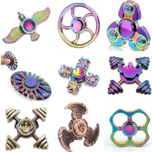 Hand Fidget Spinner Zinc Alloy Fingertip Gyro EDC For Autism and ADHD Anxiety Stress Relief Focus Wheel Neptune