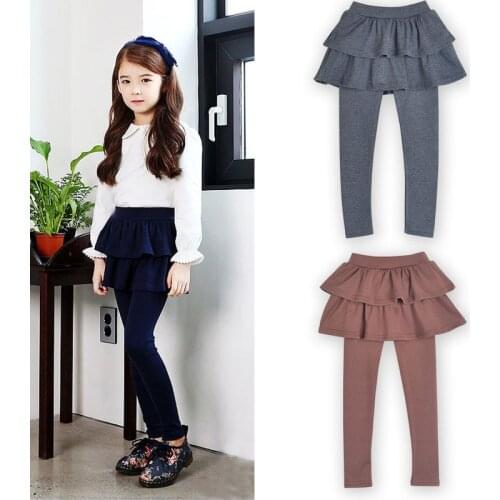 Infant Girls Pants Spring and Autumn Girls Culottes Multi-Color Stretch Pant Kids Baby Korean Skirt Leggings Childrens Clothing