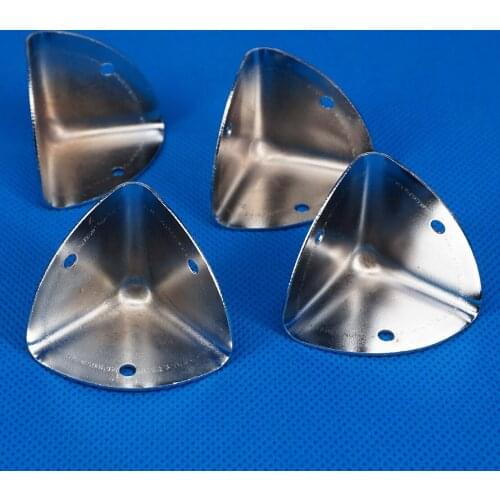 High Quality 4Pcs Silver Metal Wooden Case Corner Angle Brace Protectors for Trunk Box Chest Flightcase