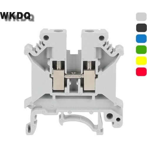 10pcs UK-5N 2 Conductors UK5N Universal Screw Connection Din Rail Terminal Block Connector UK5 Screw Terminal Blocks