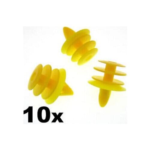 10x For Plastic Clips for Interior Door Cards, Trim Panels, Garnish & Fascia