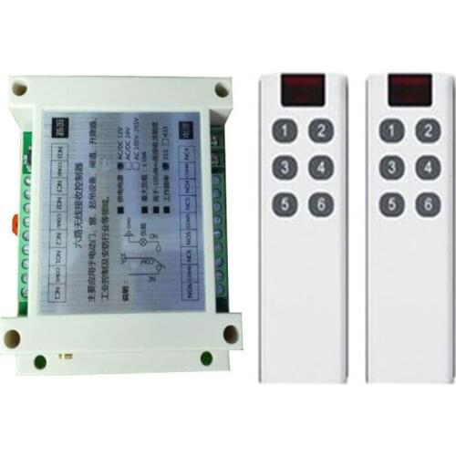 DC12V 24V 36V 48V 6CH 6 CH Wireless Remote Control LED Light Switch Relay Output Radio RF Transmitter And 315/433 MHz Receiver