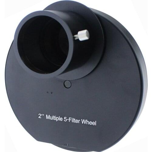 2inch Eyepiece Filter Wheel Alloy Manual Multiple 5-Position with Adapter for Astronomical Telescope Eyepiece Astrophotography