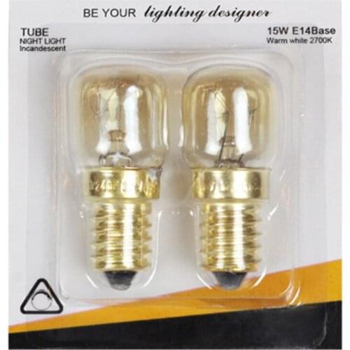 2pcs 220V E14 300 Degree High Temperature Resistant Microwave Oven Bulb Cooker Lamp Lighting Bulb 15/25W