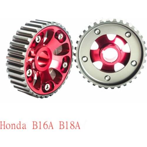 2Pcs For Honda Civic Accord CRV B16 B18 Car Adjustable Aluminum Anodized Engine Sprocket Wheel Camshaft Cam Gear Pulley