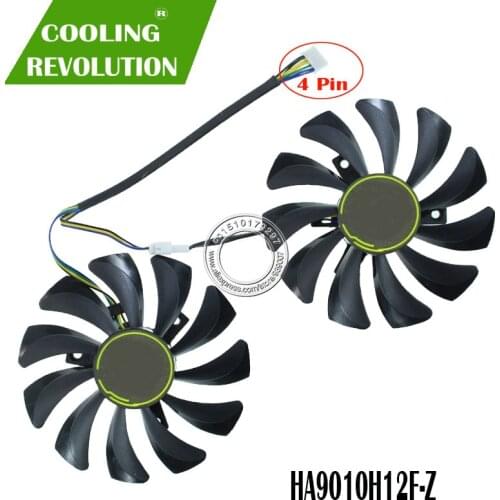 2PCS Set HA9010H12F-Z DC12V 3500RPM 0.57A 4PIN MSI RTX2060 VENTUS XS 6G GTX1660 GTX1660ti Graphics Video Card Cooling Fan