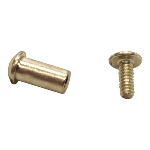 2pcs/Pack Golden Removable Nut Screw Rivets For Flint Steel Wheel Kerosene Gasoline Lighter Universal Repair Service Accessory