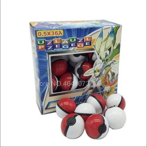 3.5cm 36pcs/Set Pokemon figures cartoon Pet Elf Ball Pokeball lot Creative Model Anime Toy Master Ball Pocket Pokemoning Ball