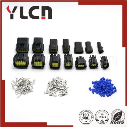 35 Sets 7 Models 1/2/3/4/6/8/10 Pins Engine/Gearbox Car Auto Waterproof Electrical Connector Plugs