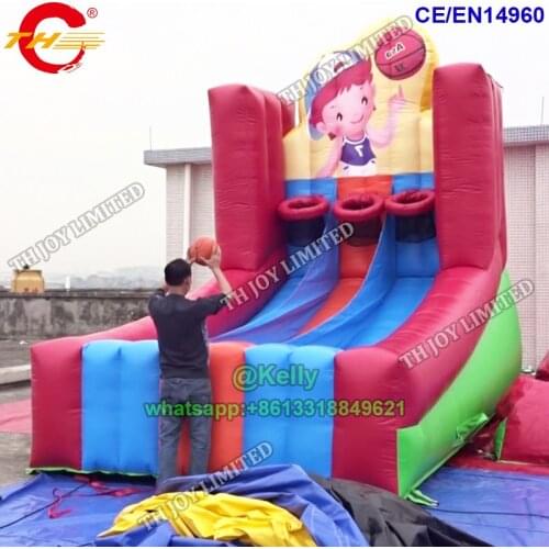 3x3x4mH inflatable basketball hoop sport game for sale, carnival inflatable basketball toss shooting games