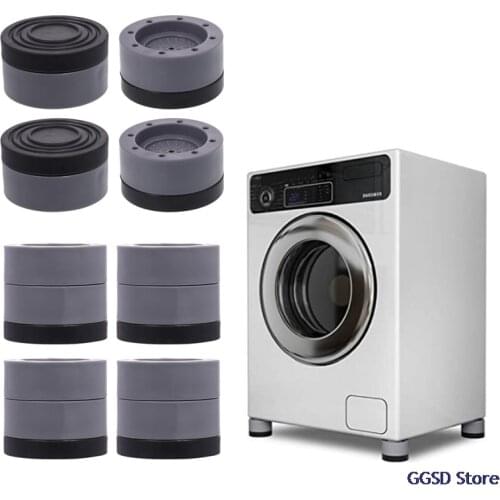 4pcs Universal Anti Vibration Feet Pads Washing Machine Rubber Mat Anti-Vibration Pad Dryer Refrigerator Base Fixed Non-Slip Pad