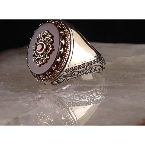 925 Sterling Silver Ring with Natural Agate or Onyx Stone Silver Women Ring Silver Men Ring Gifts for Women Gifts for Husband