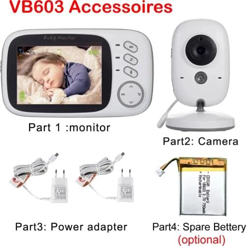 Accessories: 3.2 inch Wireless Video Color Baby Monitor , Power Adapter ,Baby Nanny Security Camera Stand for VB603 ,BM603,VB605