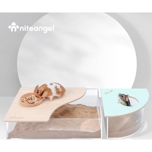Pet Hamster Small Animal Accessories Feeding Supplies Cages Acrylic Bath Sand Tray Hamster Djungarian Hamster Toilet