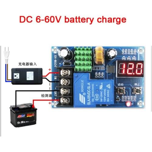 12v 24v 36v 48v 60v Digital led Lead-acid lithium battery charge control module protection switch Charging Controller