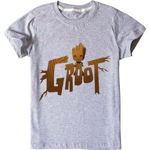 Guardians of The Galaxy Kids T Shirt Cute Baby Groot Printing Clothing Summer Cool Short Sleeve Summer Girls T-shirt Tops Tees