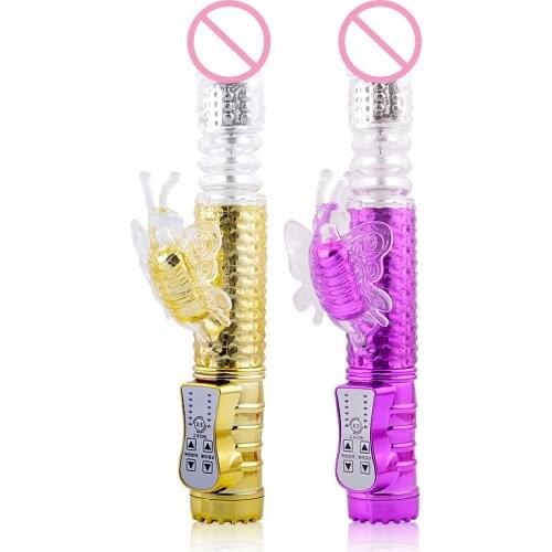 Erotic Classic Rabbit Vibrator Rotating Thrusting Butterfly Vibrator Clitoris Stimulator G Spot Stimulator Sex Toys for Woman
